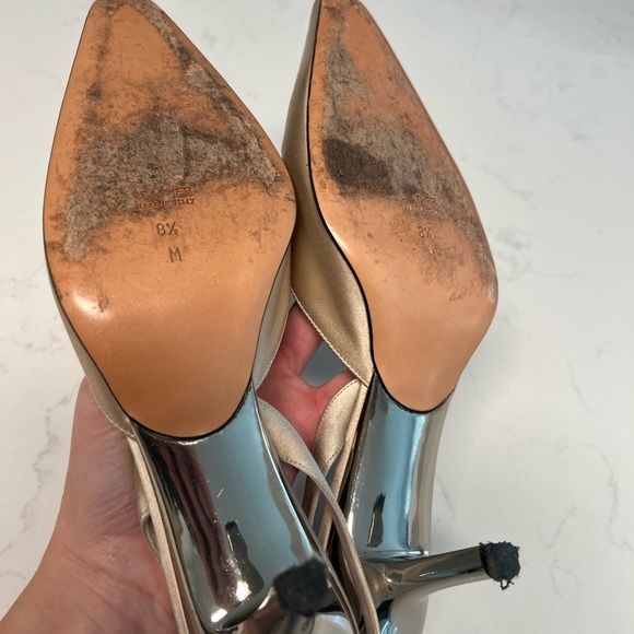 YSL embroidered dress shoes with sling back strap - Picture 4 of 4